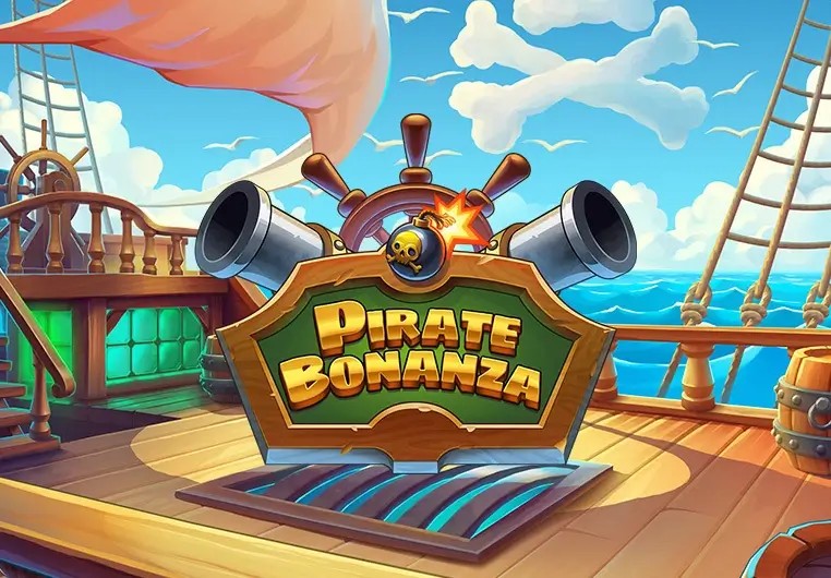 Official Slots logo: Pirate Bonanza Slot by Backseat Gaming at PlayMojo Casino